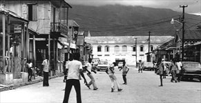 Young boys playing soccer - Haiti