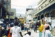 Very busy street, downtown Port-au-Prince - Haiti